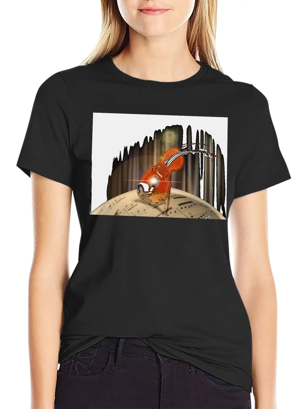 Violin Essential Unisex Summer Tee – Soft Cotton Casual Fit