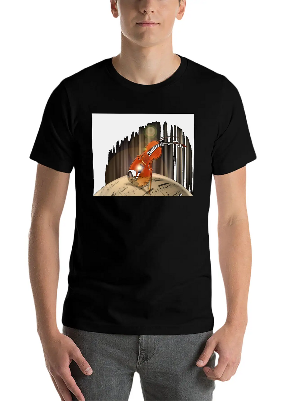 Violin Essential Unisex Summer Tee – Soft Cotton Casual Fit