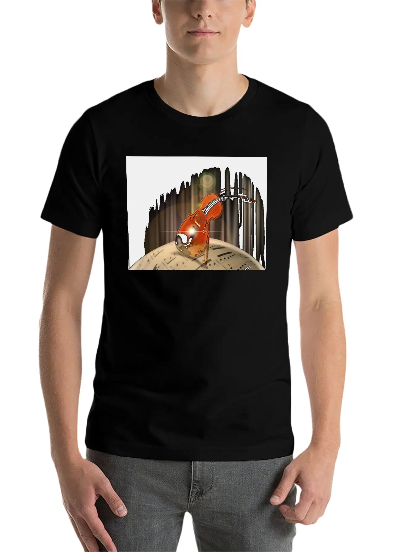Violin Essential Unisex Summer Tee – Soft Cotton Casual Fit