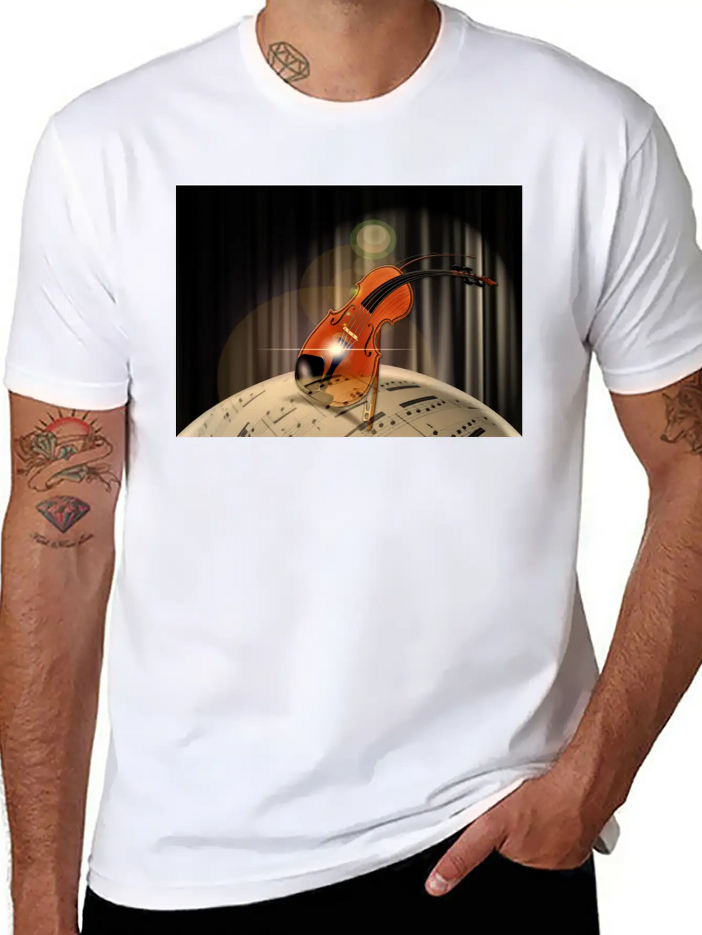 Violin Essential Unisex Summer Tee – Soft Cotton Casual Fit