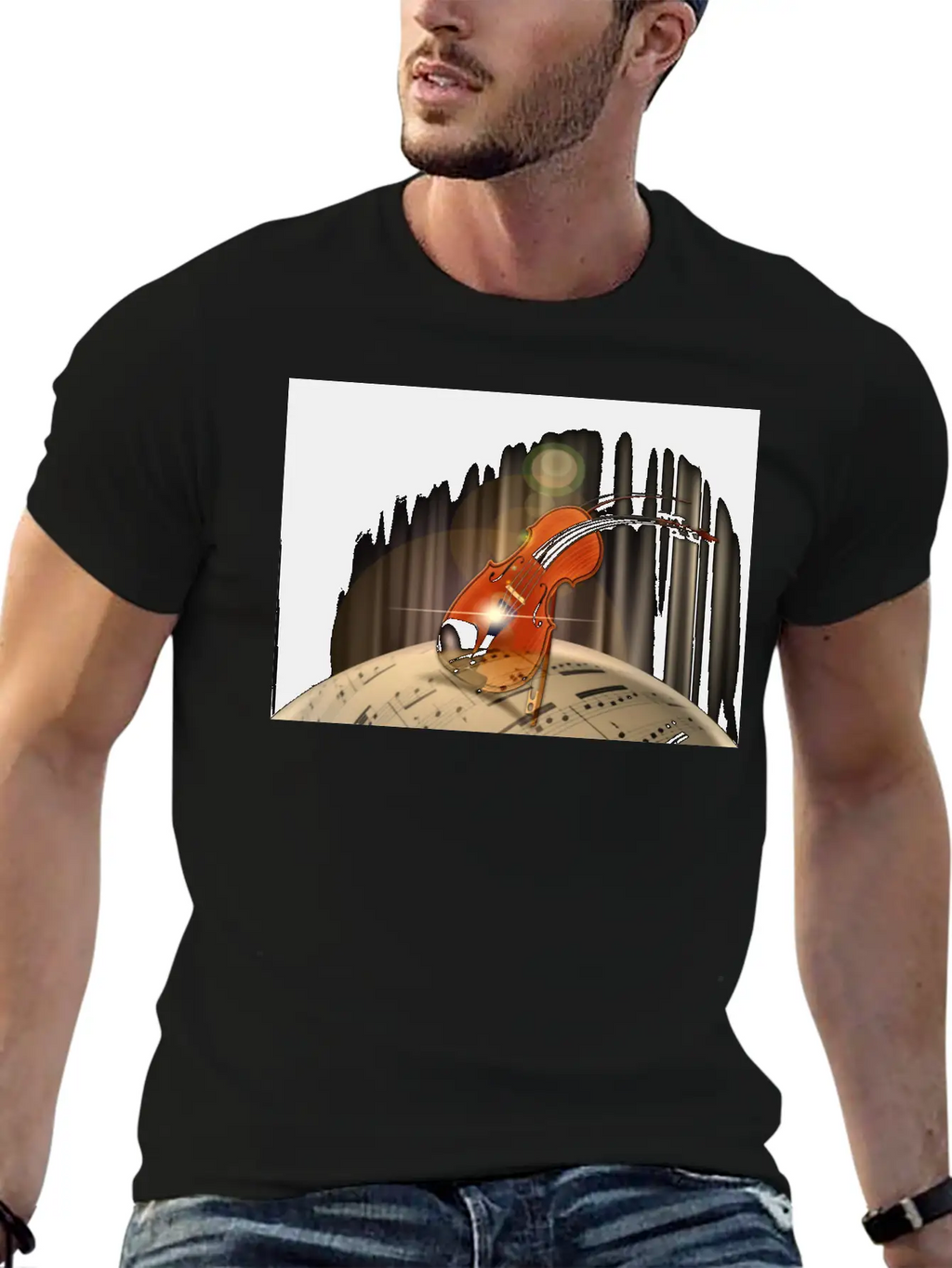 Violin Essential Unisex Summer Tee – Soft Cotton Casual Fit