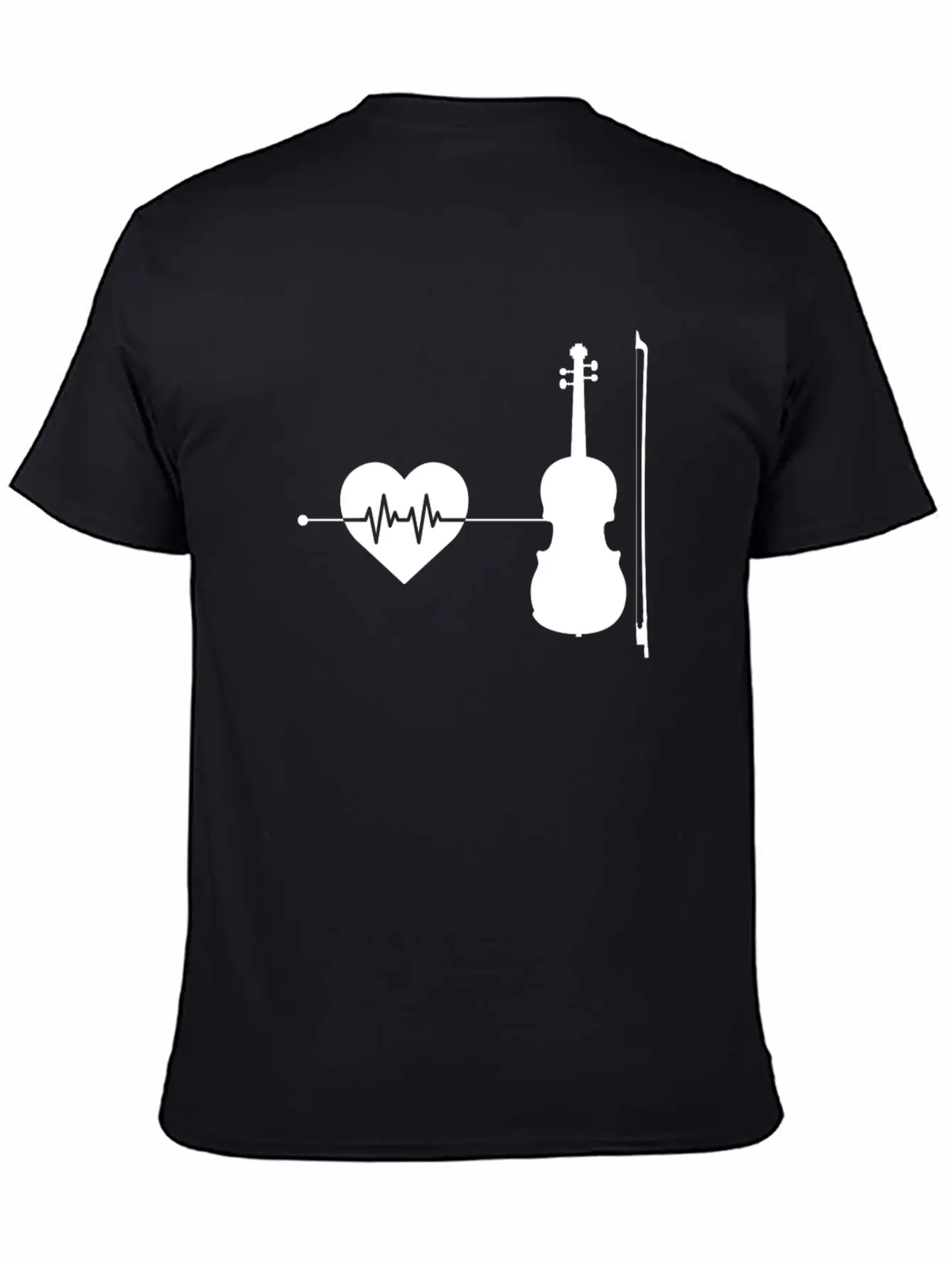 Violin Heartbeat Modern Fit Casual T-Shirt – Clean And Versatile Design