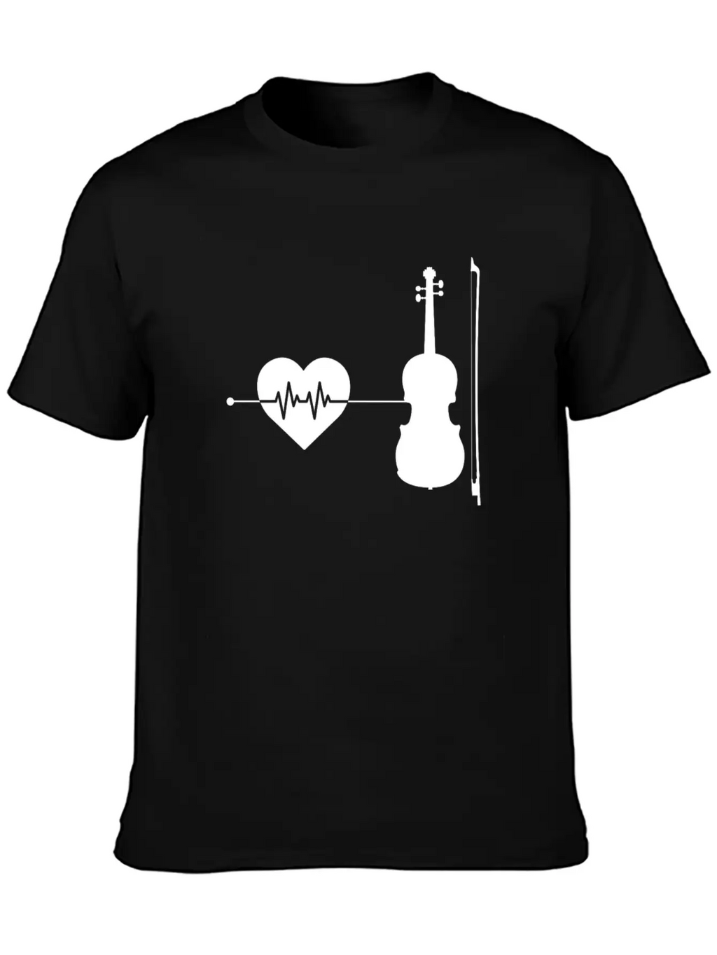 Violin Heartbeat Modern Fit Casual T-Shirt – Clean And Versatile Design