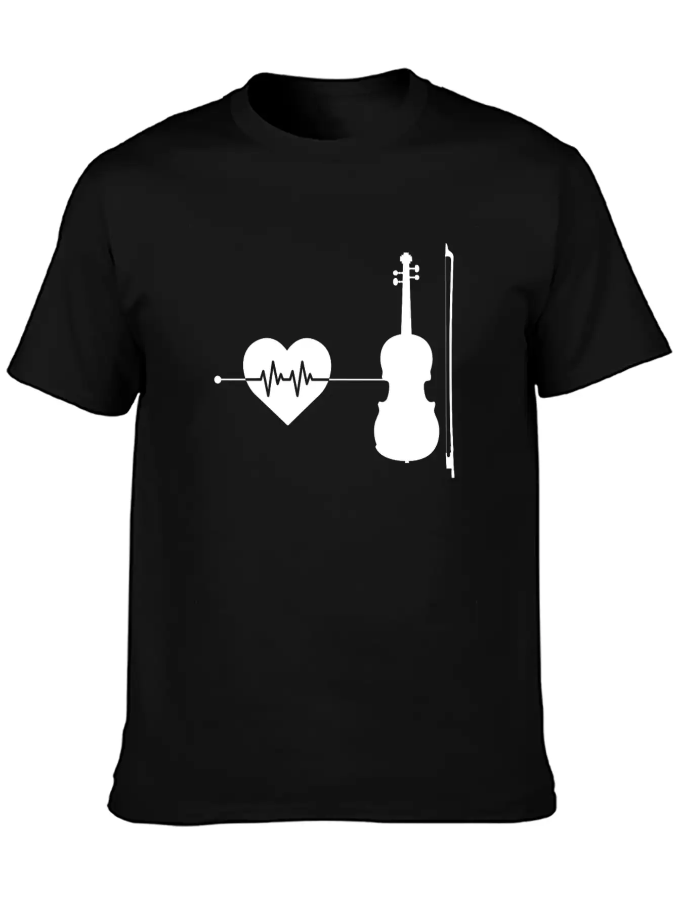 Violin Heartbeat Modern Fit Casual T-Shirt – Clean And Versatile Design