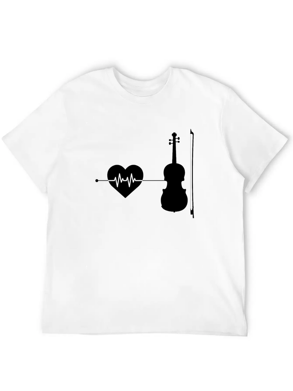 Violin Heartbeat Modern Fit Casual T-Shirt – Clean And Versatile Design