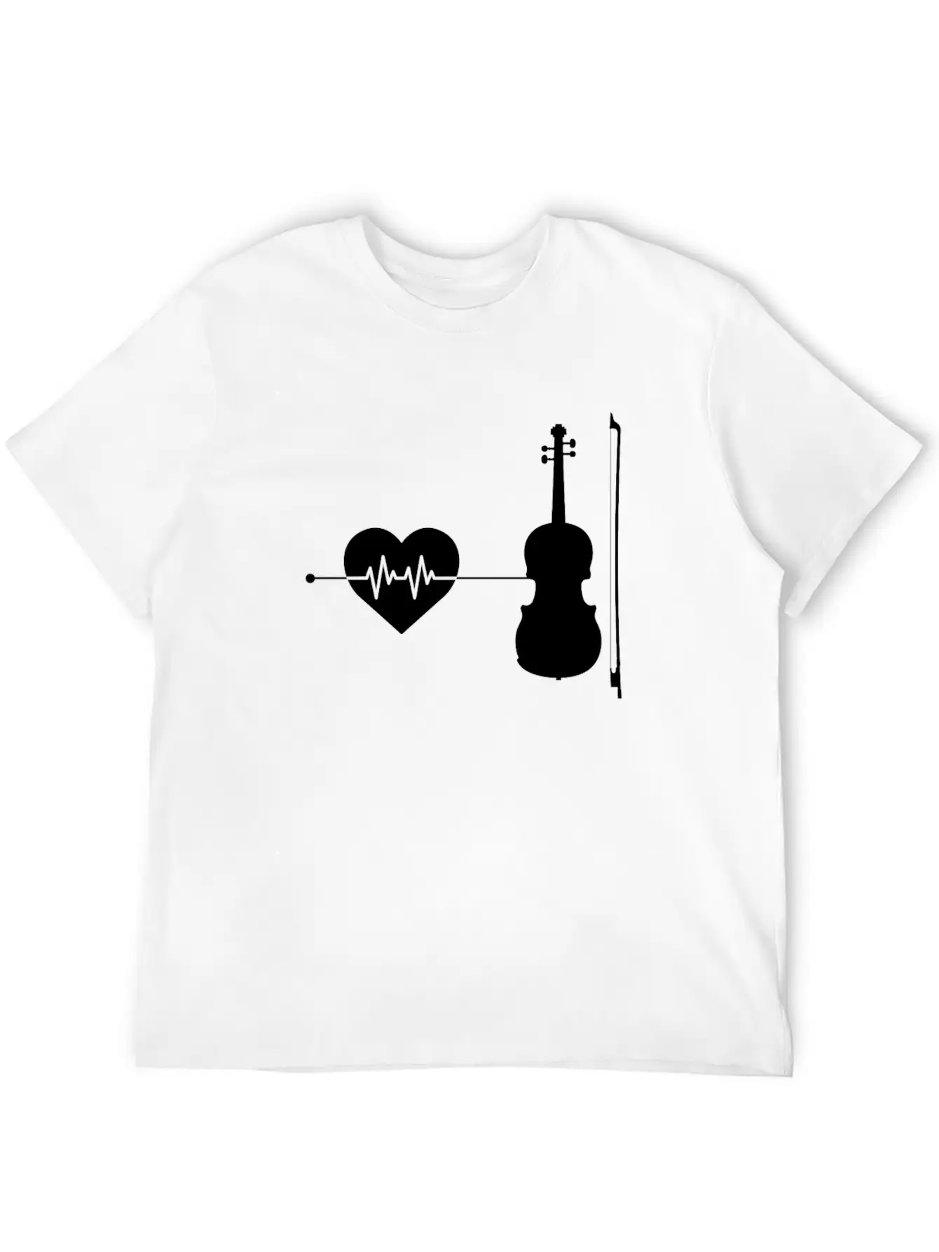 Violin Heartbeat Modern Fit Casual T-Shirt – Clean And Versatile Design