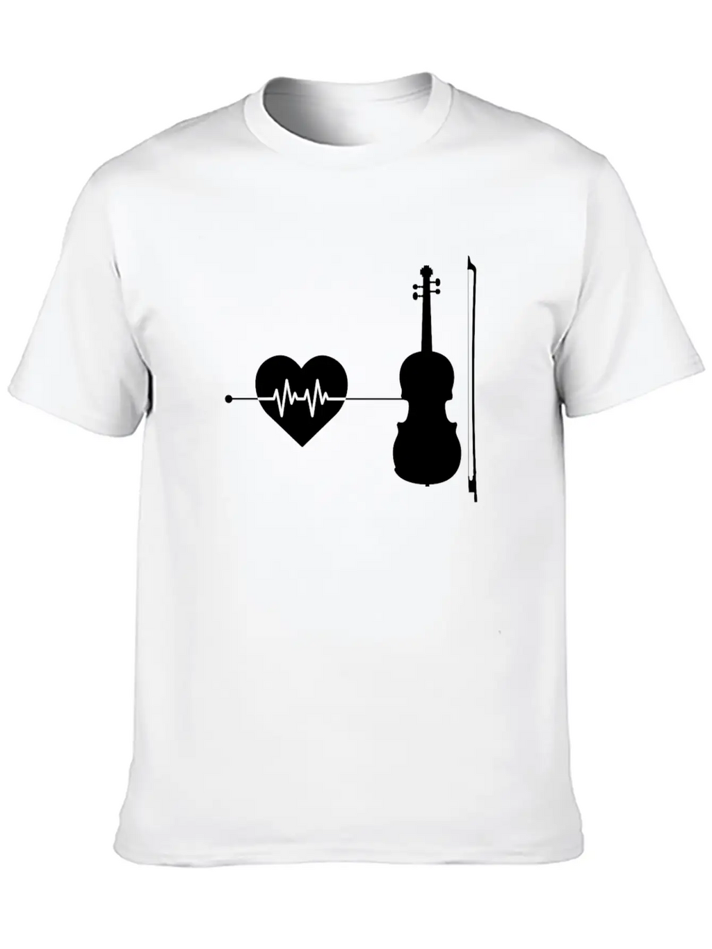 Violin Heartbeat Modern Fit Casual T-Shirt – Clean And Versatile Design