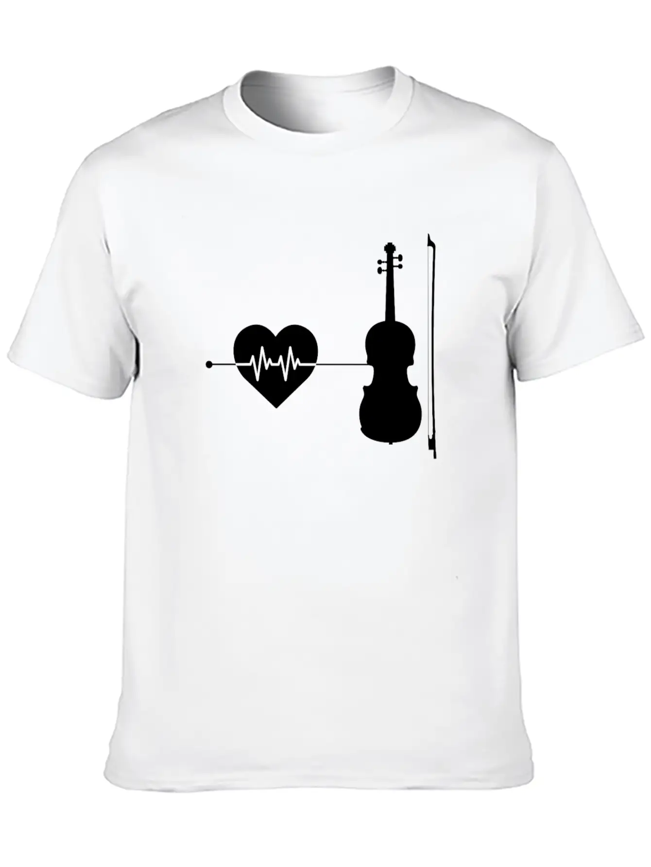 Violin Heartbeat Modern Fit Casual T-Shirt – Clean And Versatile Design