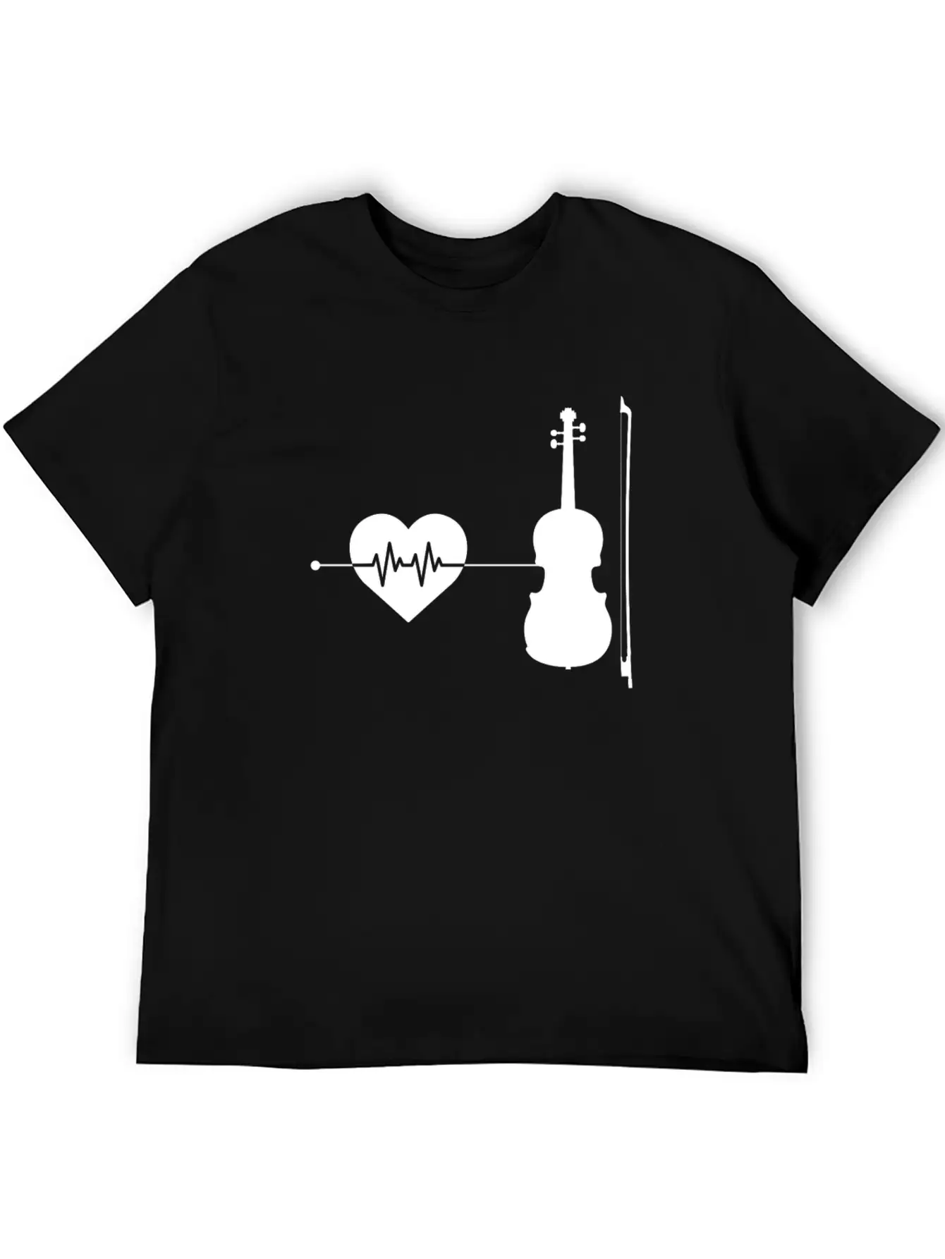 Violin Heartbeat Modern Fit Casual T-Shirt – Clean And Versatile Design