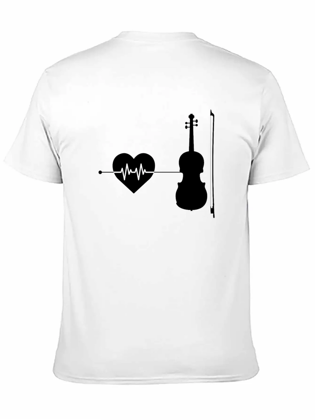 Violin Heartbeat Modern Fit Casual T-Shirt – Clean And Versatile Design