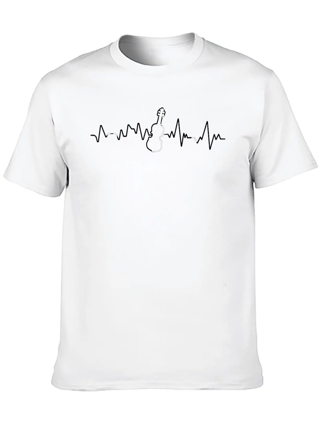 Violin Heartbeat Violin Violinist Idea Breathable Graphic T-Shirt – Perfect For Casual Days