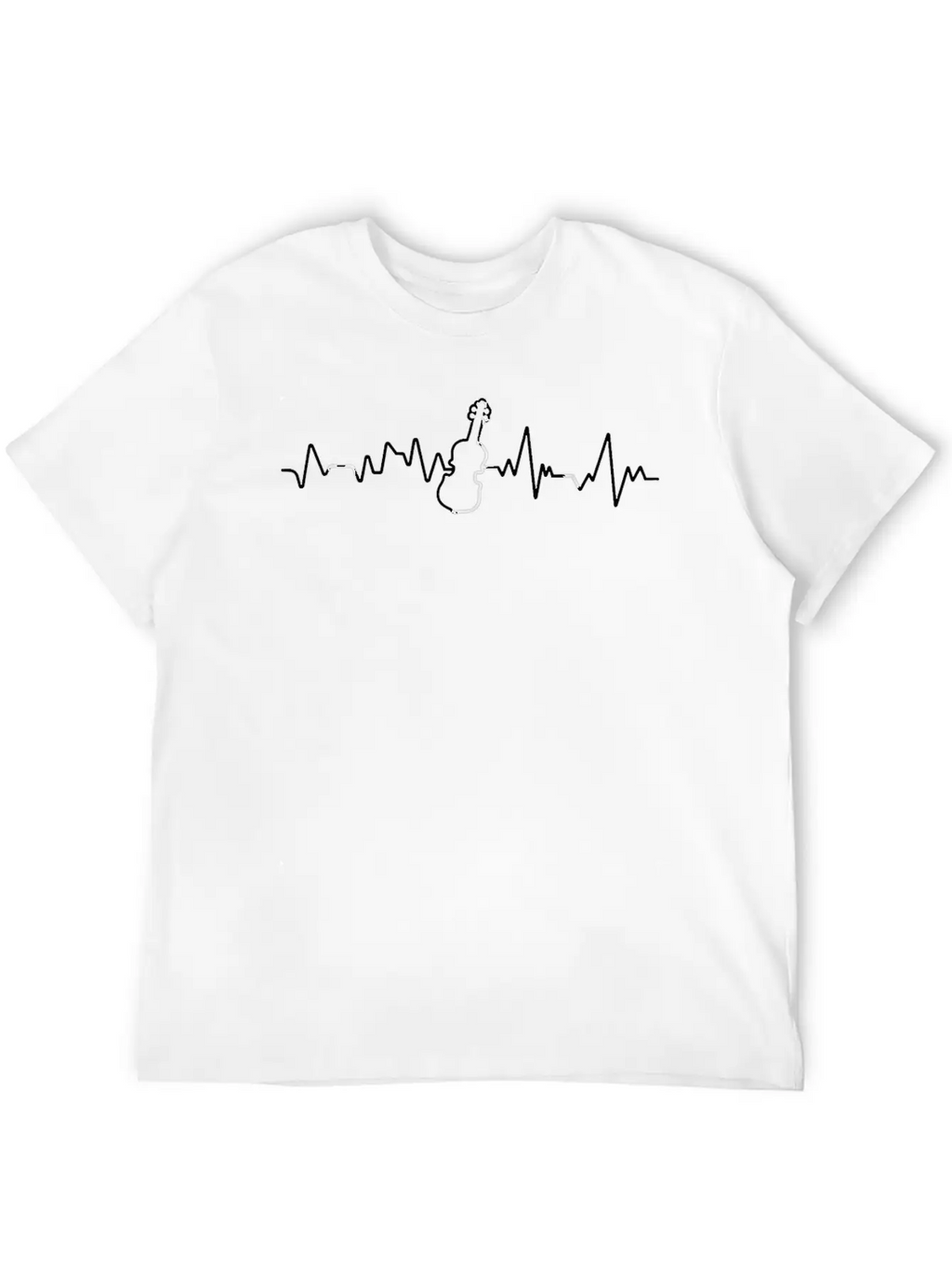 Violin Heartbeat Violin Violinist Idea Breathable Graphic T-Shirt – Perfect For Casual Days