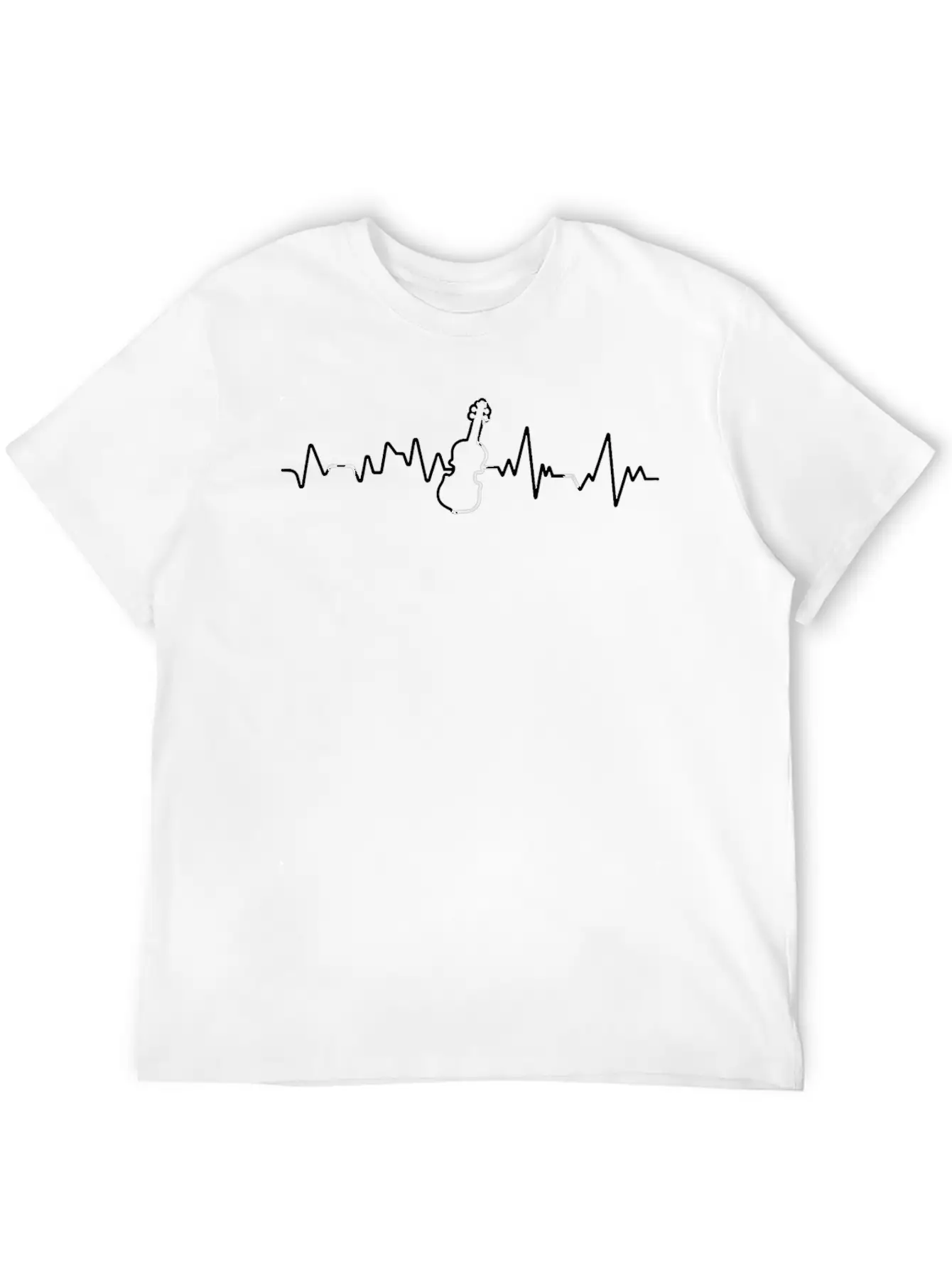 Violin Heartbeat Violin Violinist Idea Breathable Graphic T-Shirt – Perfect For Casual Days