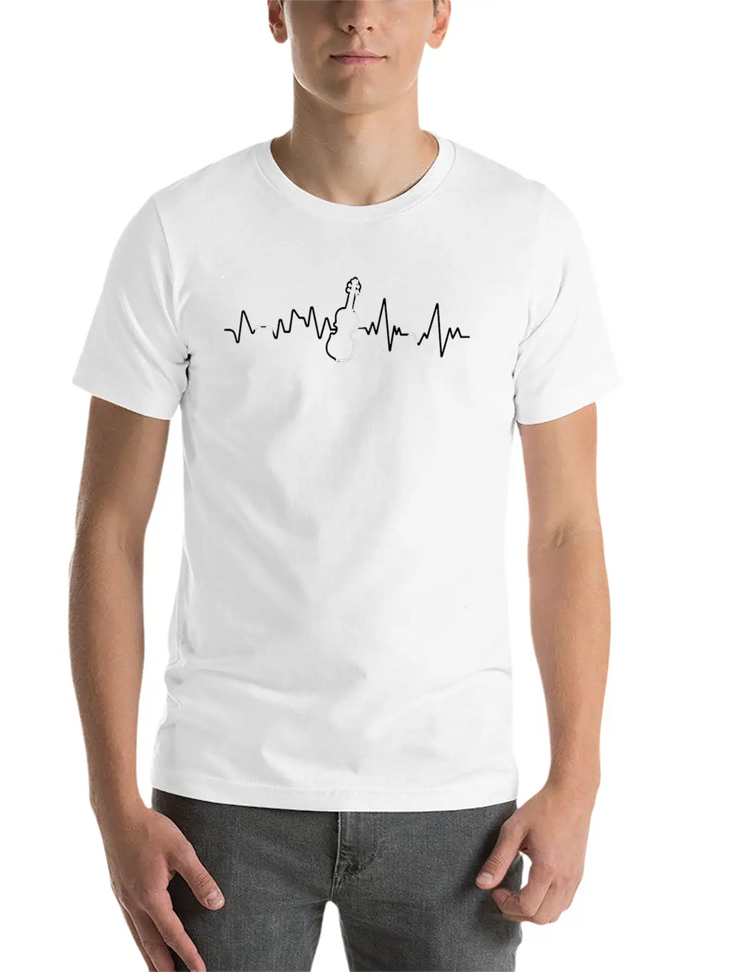 Violin Heartbeat Violin Violinist Idea Breathable Graphic T-Shirt – Perfect For Casual Days