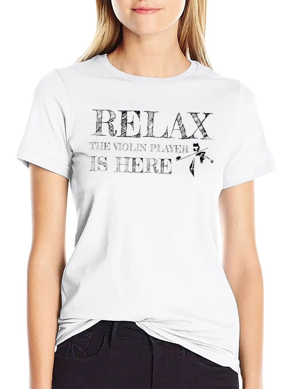 Violin Musician Basic Graphic T-Shirt – Daily Comfort In Soft Cotton