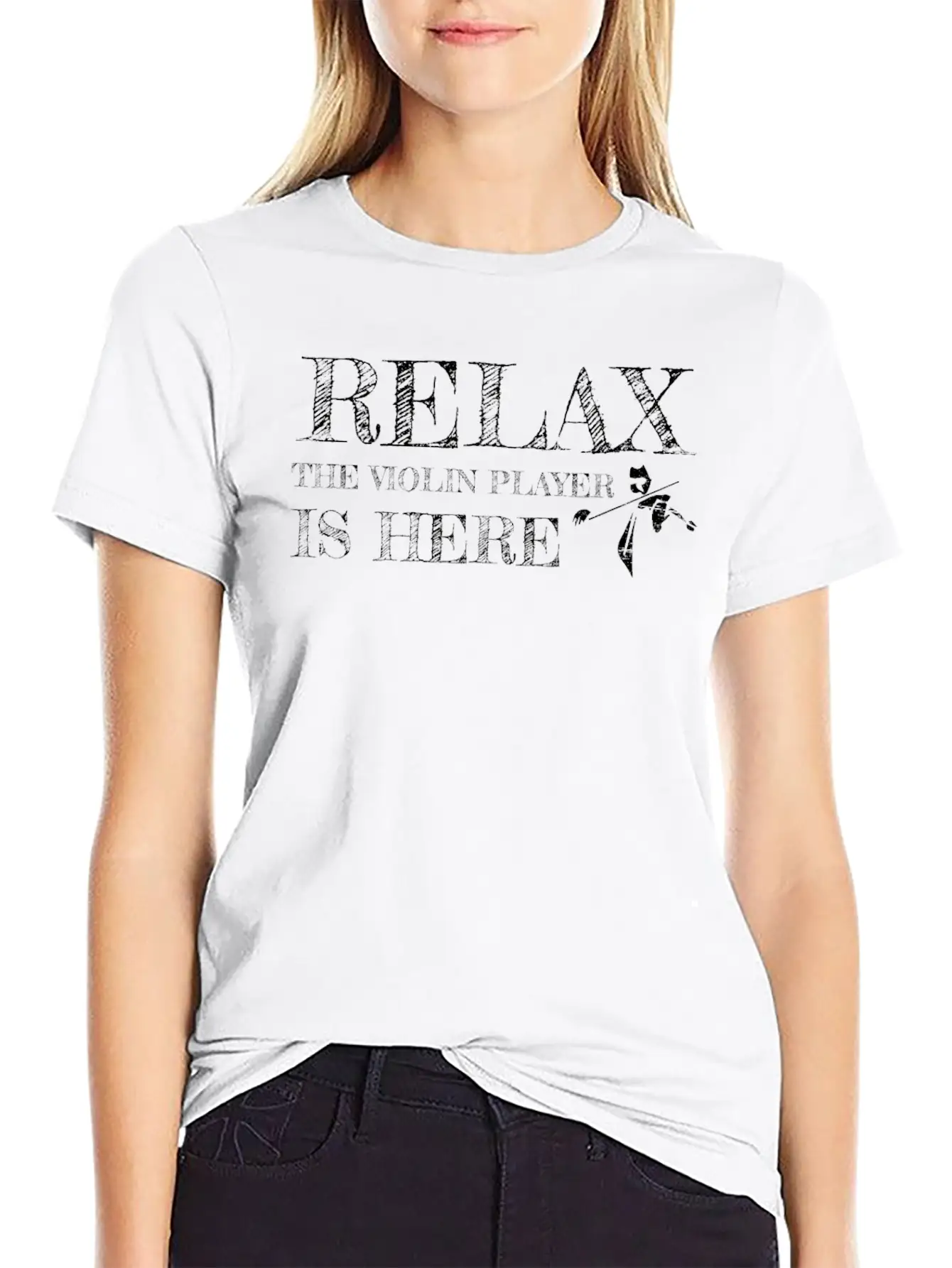 Violin Musician Basic Graphic T-Shirt – Daily Comfort In Soft Cotton