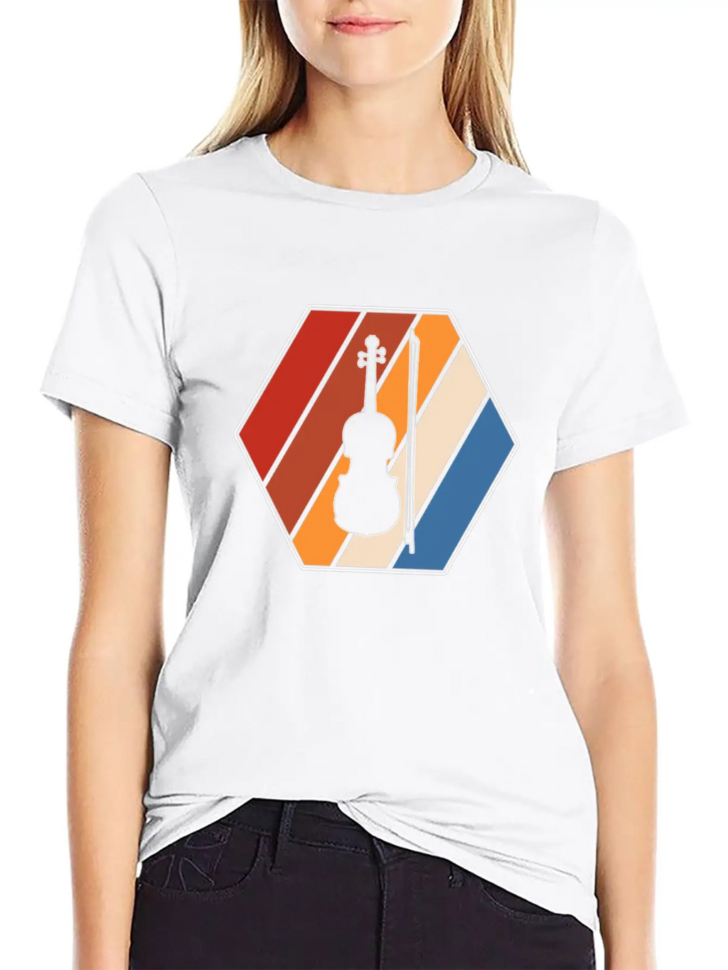 Violin Retro Classic Cotton Tee – Unisex Comfort For Any Season