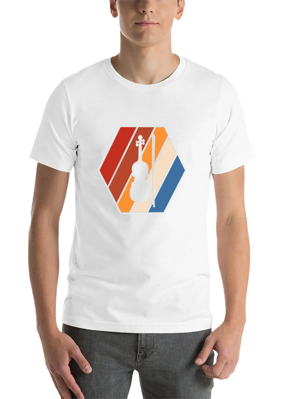 Violin Retro Classic Cotton Tee – Unisex Comfort For Any Season