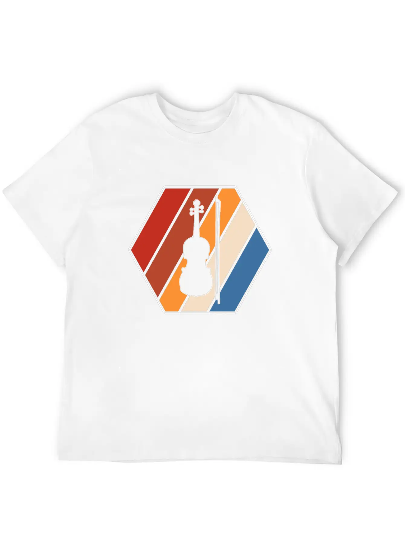 Violin Retro Classic Cotton Tee – Unisex Comfort For Any Season