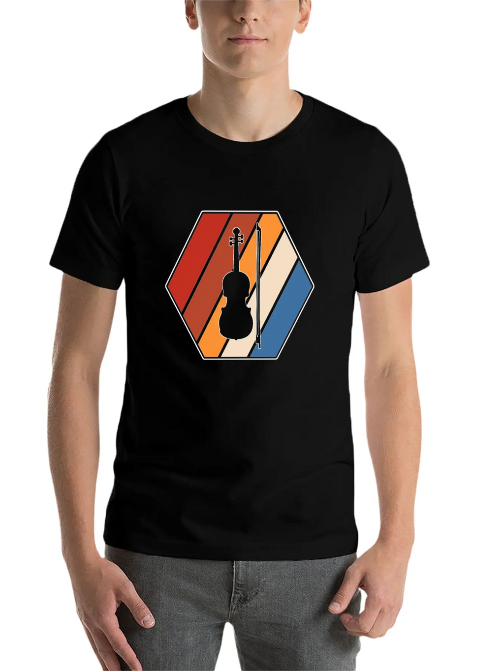 Violin Retro Classic Cotton Tee – Unisex Comfort For Any Season