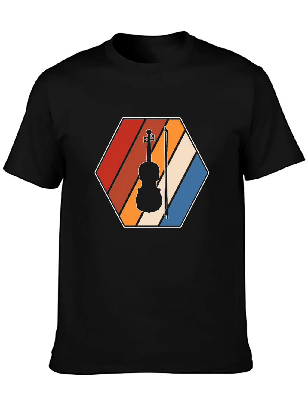 Violin Retro Classic Cotton Tee – Unisex Comfort For Any Season