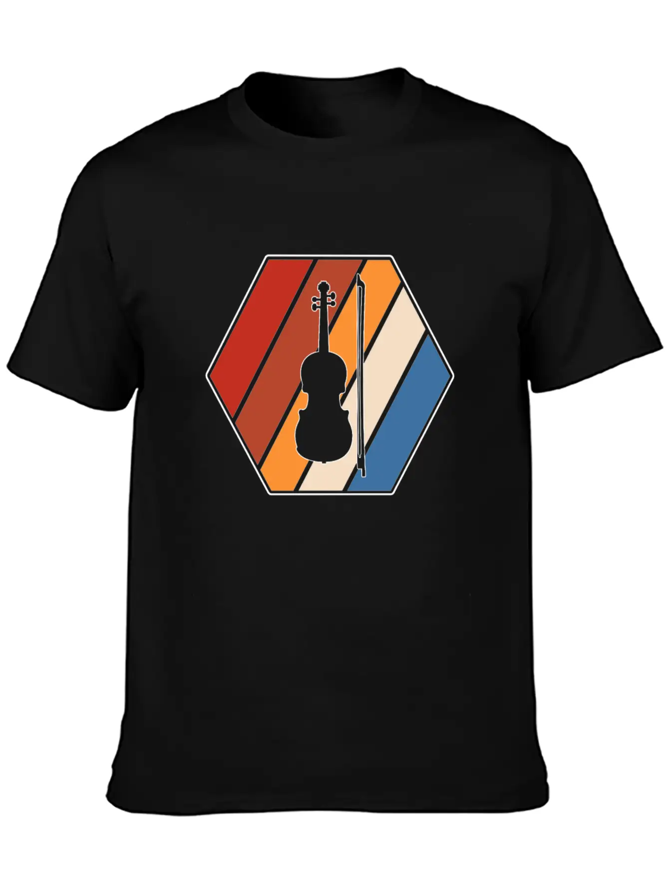 Violin Retro Classic Cotton Tee – Unisex Comfort For Any Season