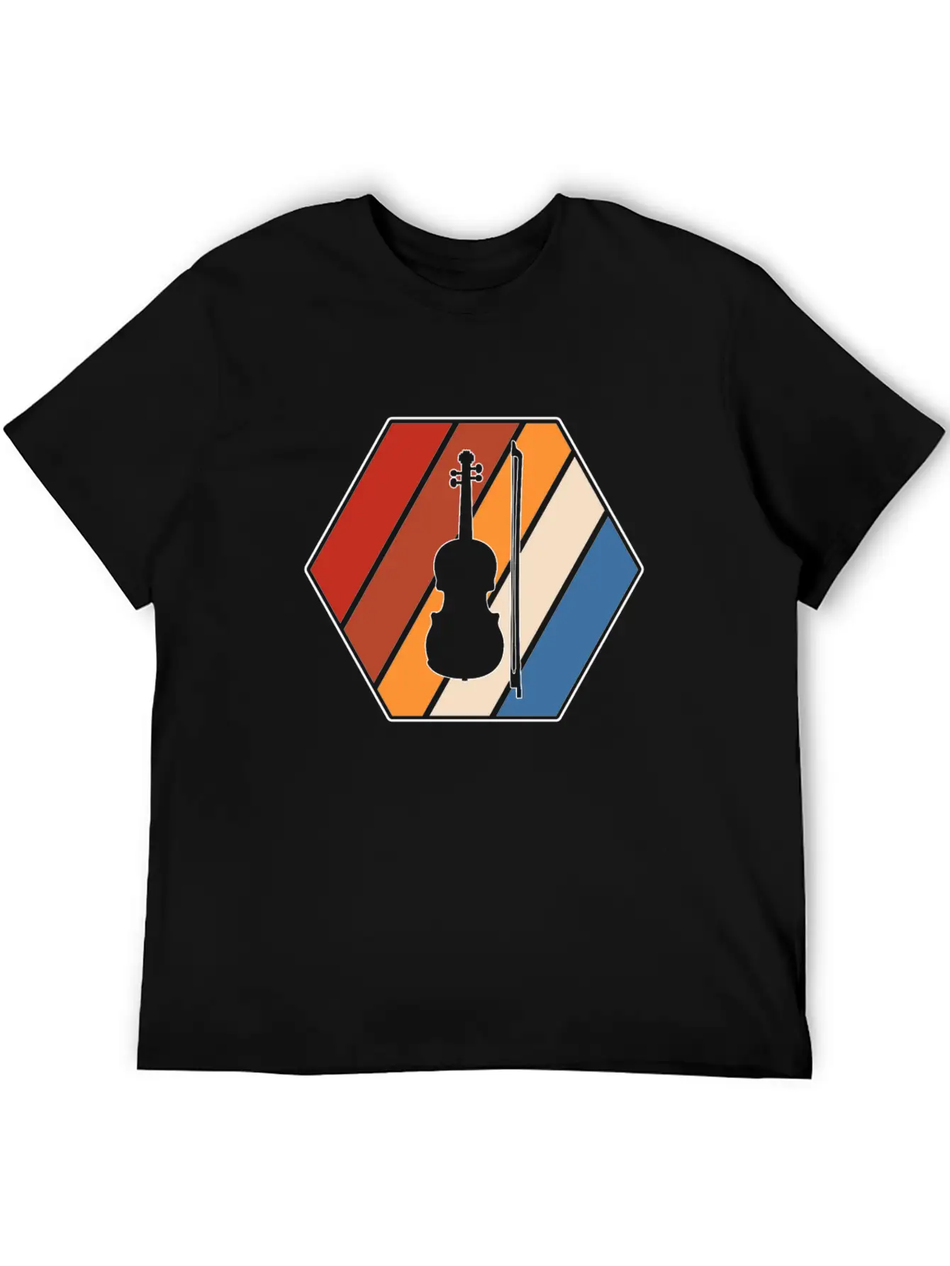 Violin Retro Classic Cotton Tee – Unisex Comfort For Any Season