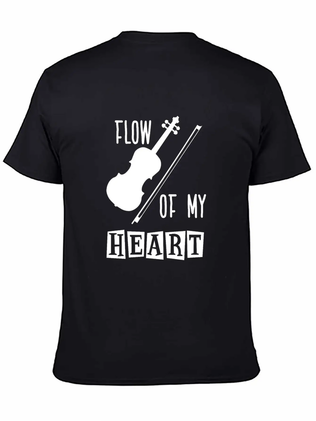 Violin Rythm In My Heart Relaxed Everyday Tee – Lightweight And Durable Cotton