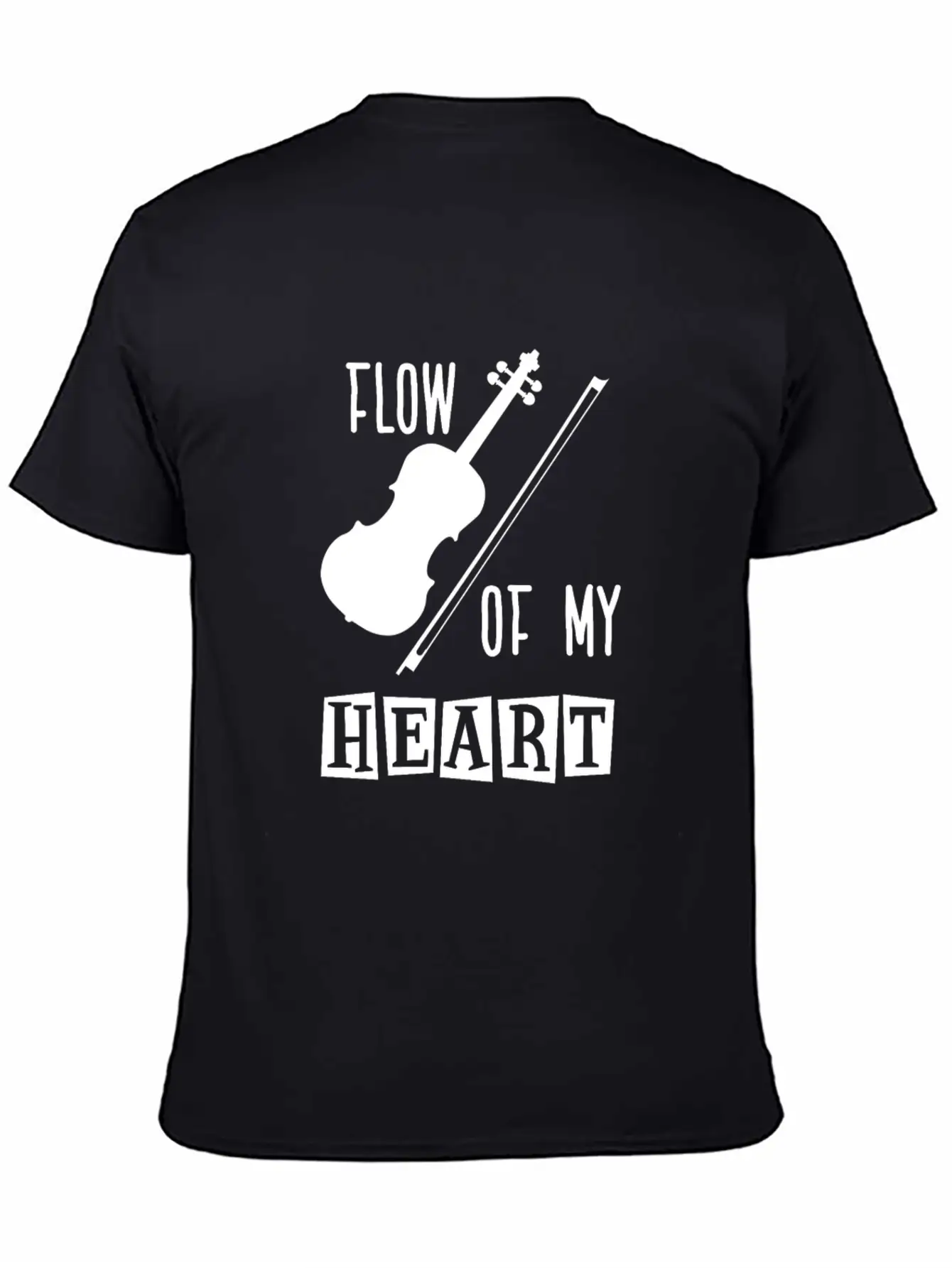 Violin Rythm In My Heart Relaxed Everyday Tee – Lightweight And Durable Cotton