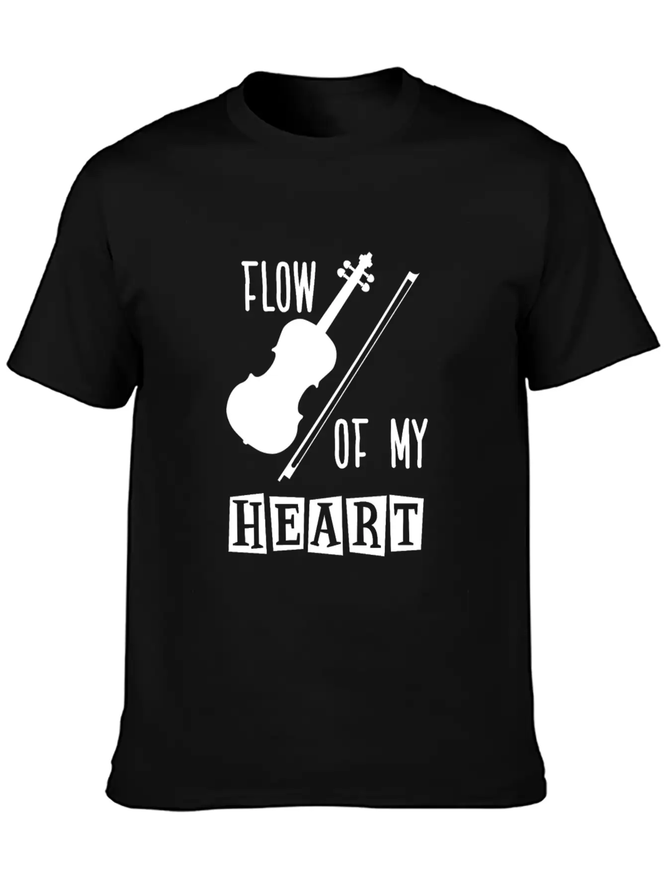 Violin Rythm In My Heart Relaxed Everyday Tee – Lightweight And Durable Cotton