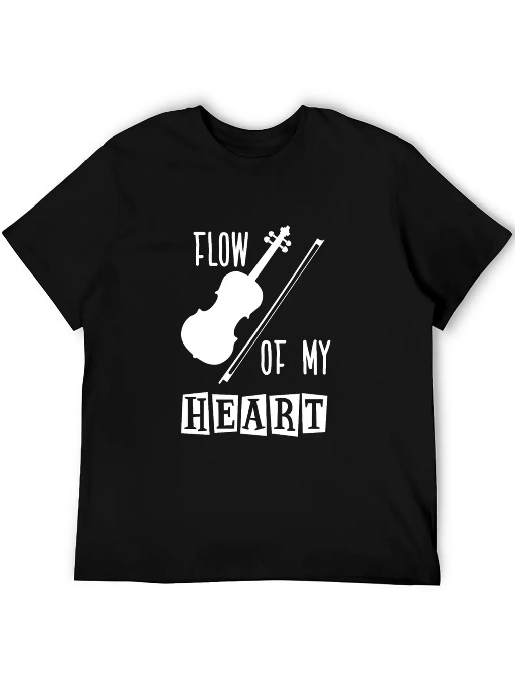 Violin Rythm In My Heart Relaxed Everyday Tee – Lightweight And Durable Cotton