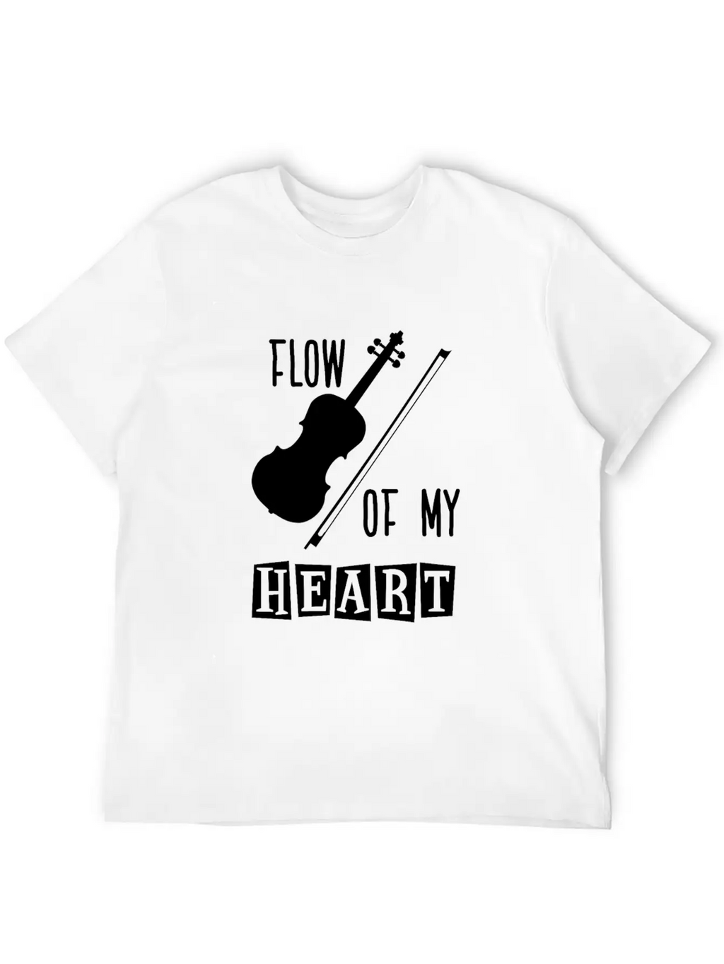 Violin Rythm In My Heart Relaxed Everyday Tee – Lightweight And Durable Cotton