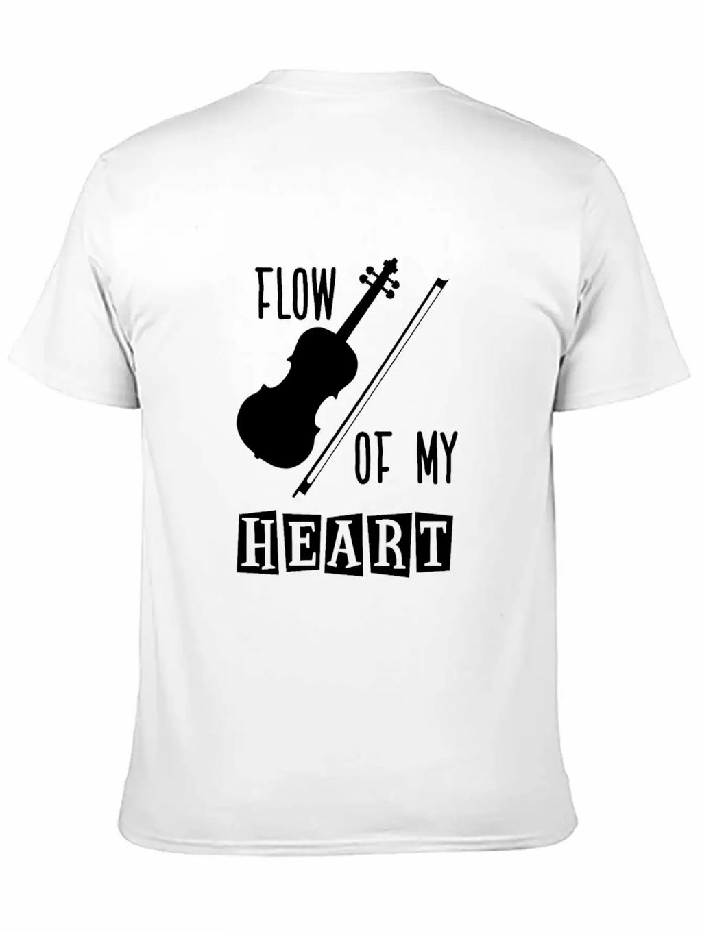 Violin Rythm In My Heart Relaxed Everyday Tee – Lightweight And Durable Cotton