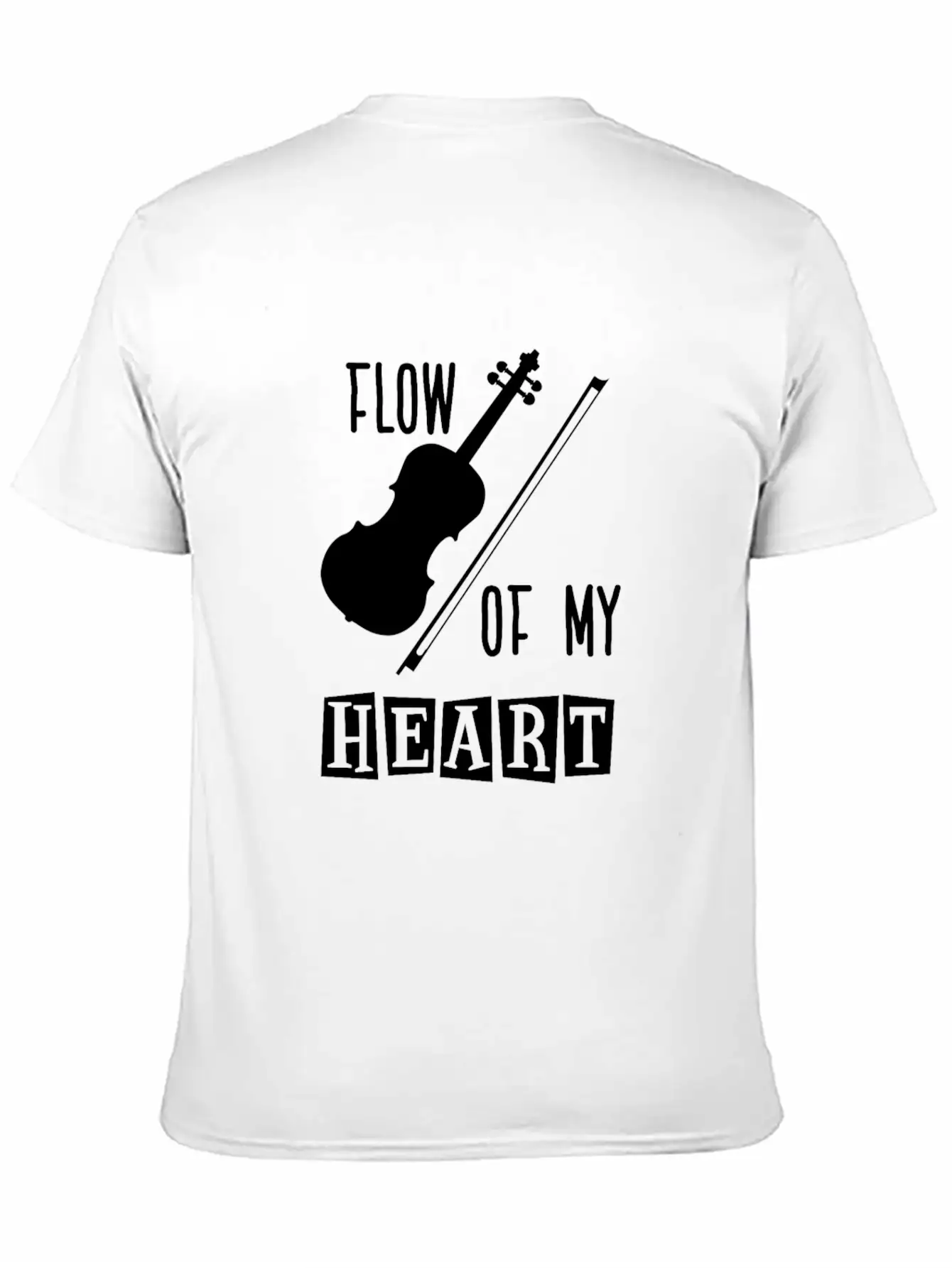 Violin Rythm In My Heart Relaxed Everyday Tee – Lightweight And Durable Cotton