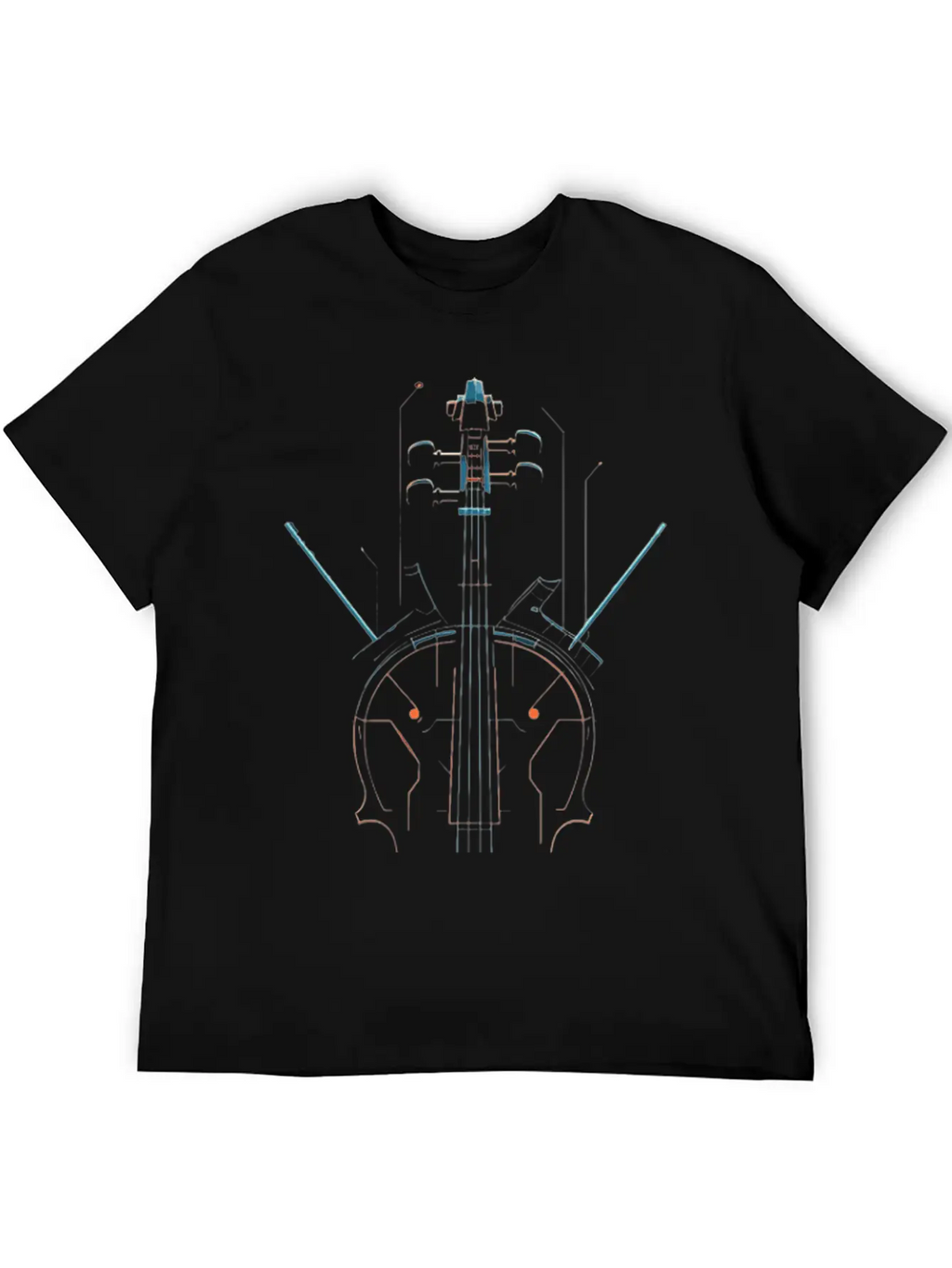 Violin Sketch Unisex Casual T-Shirt – Clean Design For Daily Comfort
