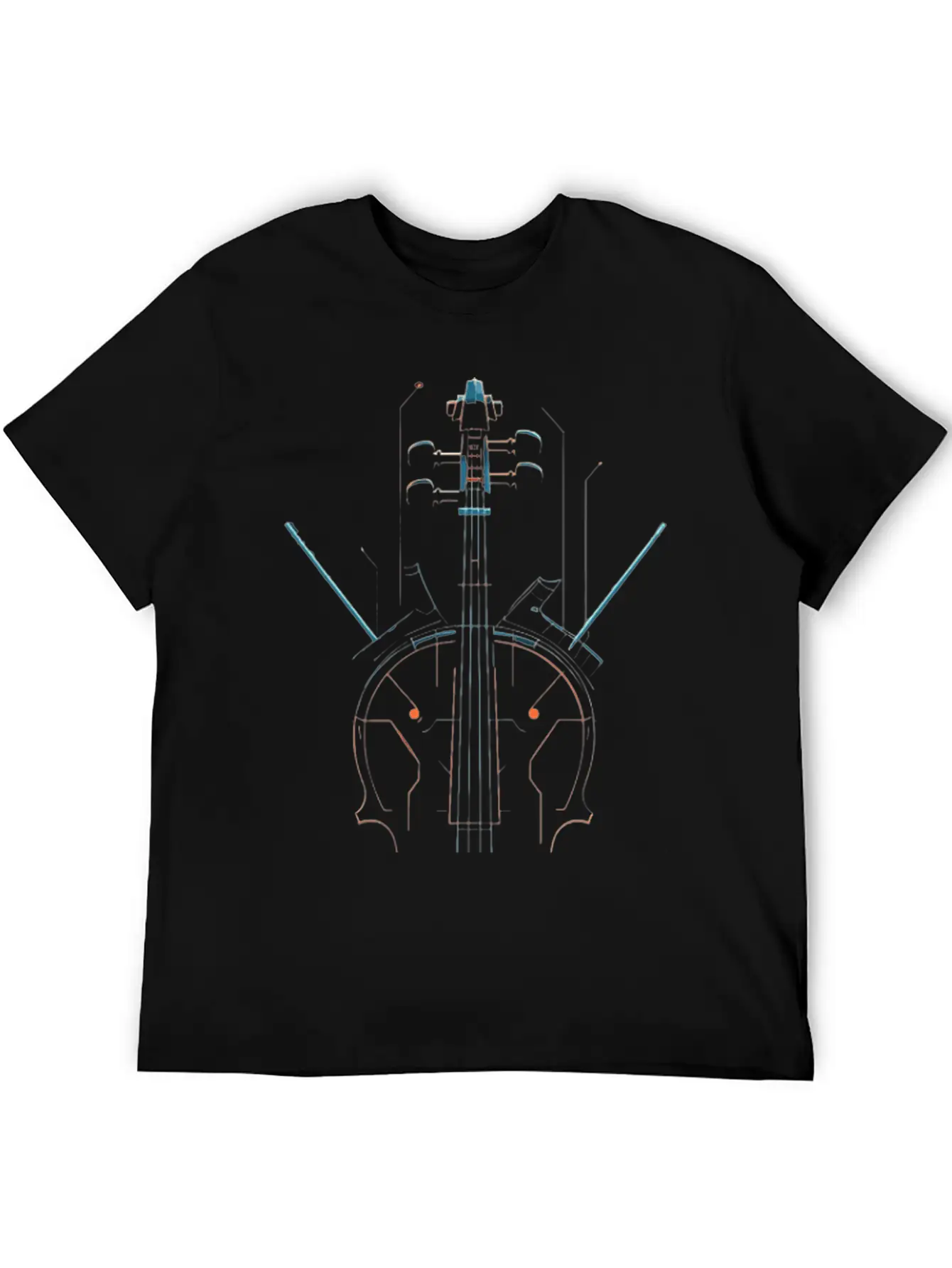 Violin Sketch Unisex Casual T-Shirt – Clean Design For Daily Comfort
