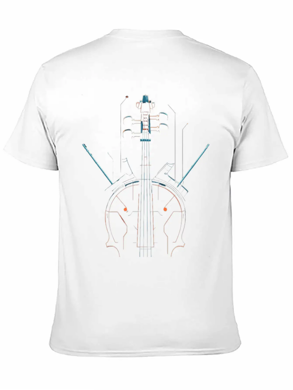 Violin Sketch Unisex Casual T-Shirt – Clean Design For Daily Comfort