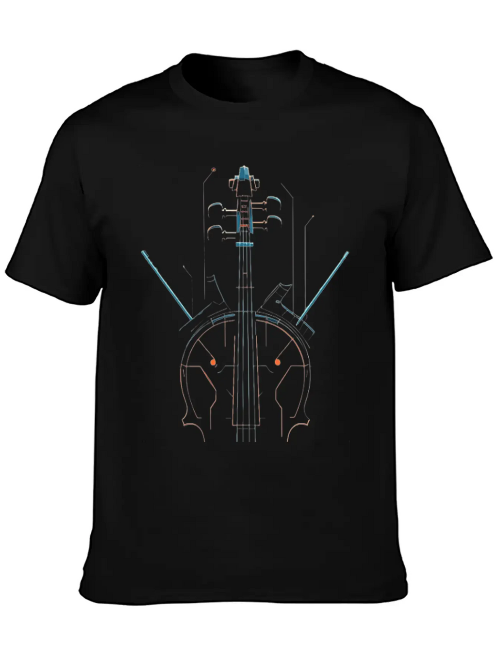 Violin Sketch Unisex Casual T-Shirt – Clean Design For Daily Comfort