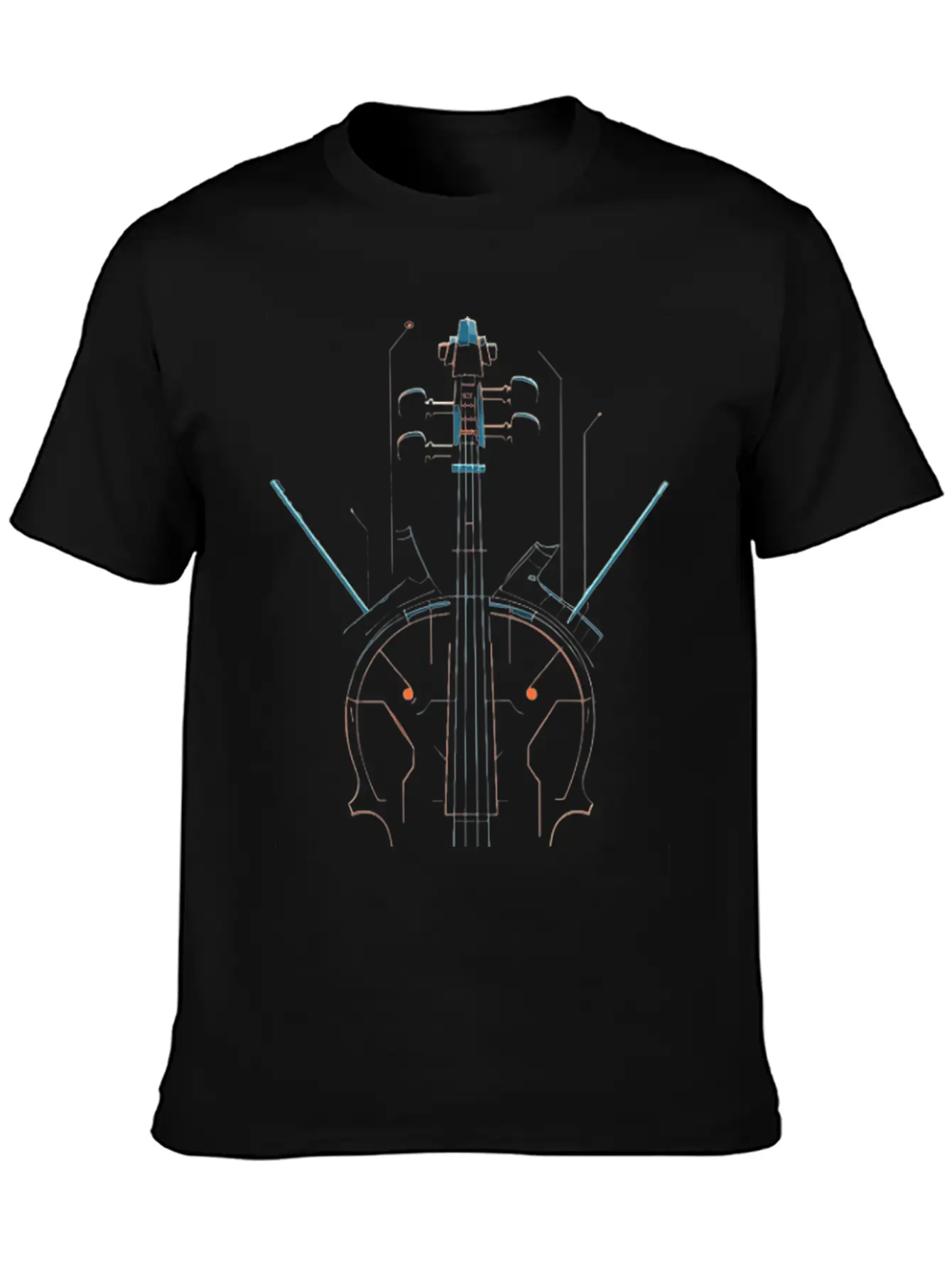 Violin Sketch Unisex Casual T-Shirt – Clean Design For Daily Comfort