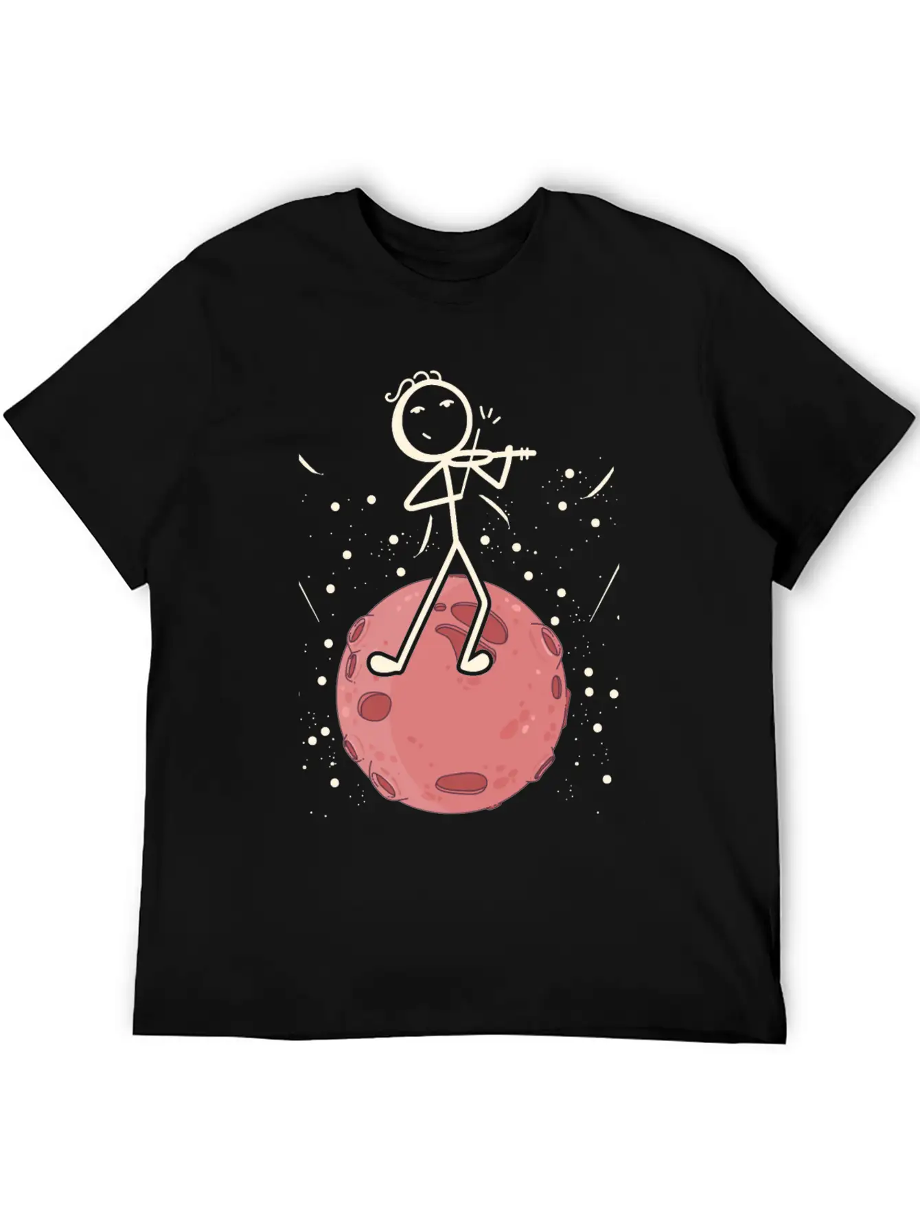 Violin Stick Player In Planet Violin Music Violin Classic Cotton Tee – Unisex Comfort For Any Season