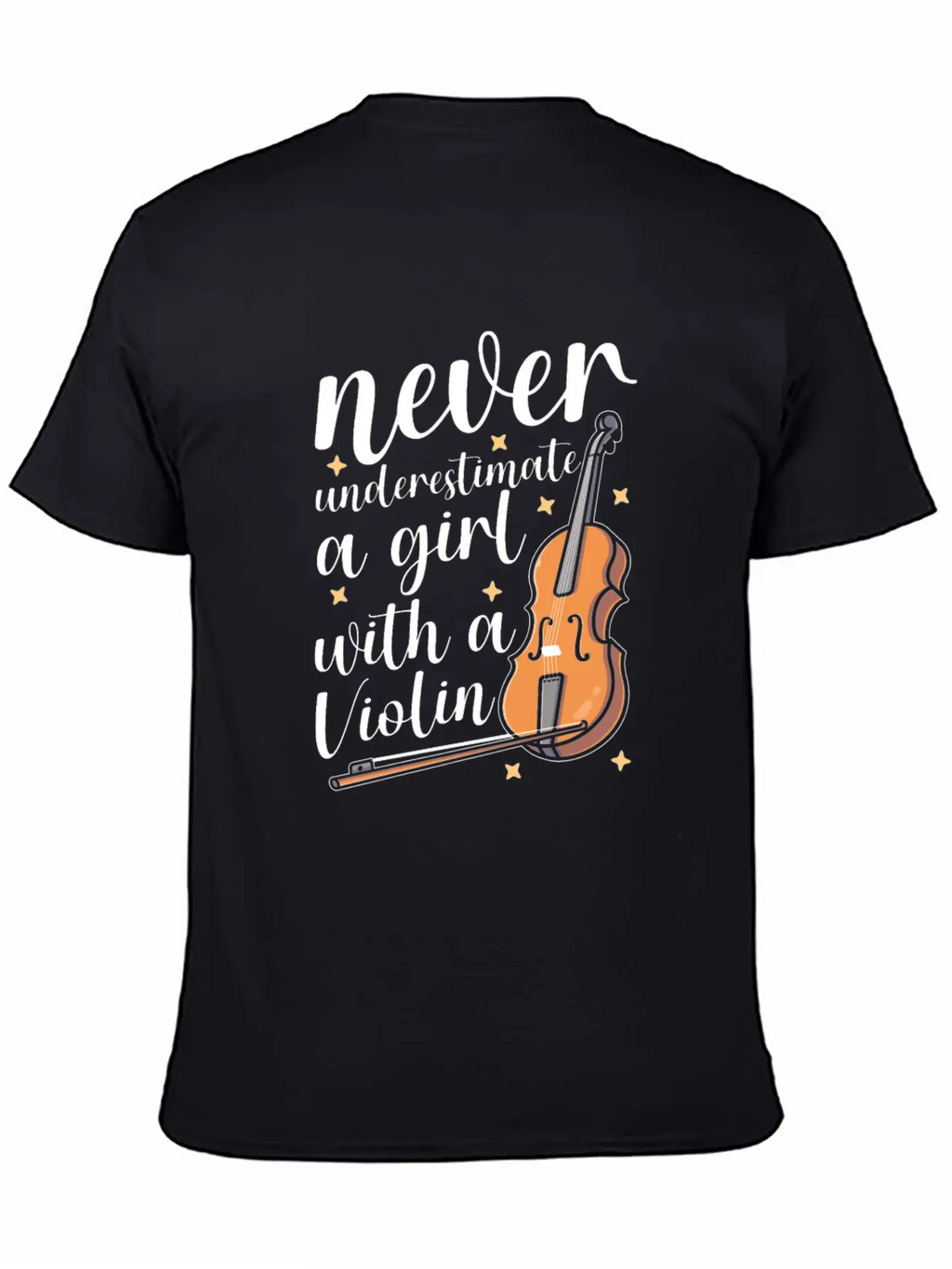 Violin Violinist Girl Essential Cotton Tee For Daily Outfits – Unisex Style