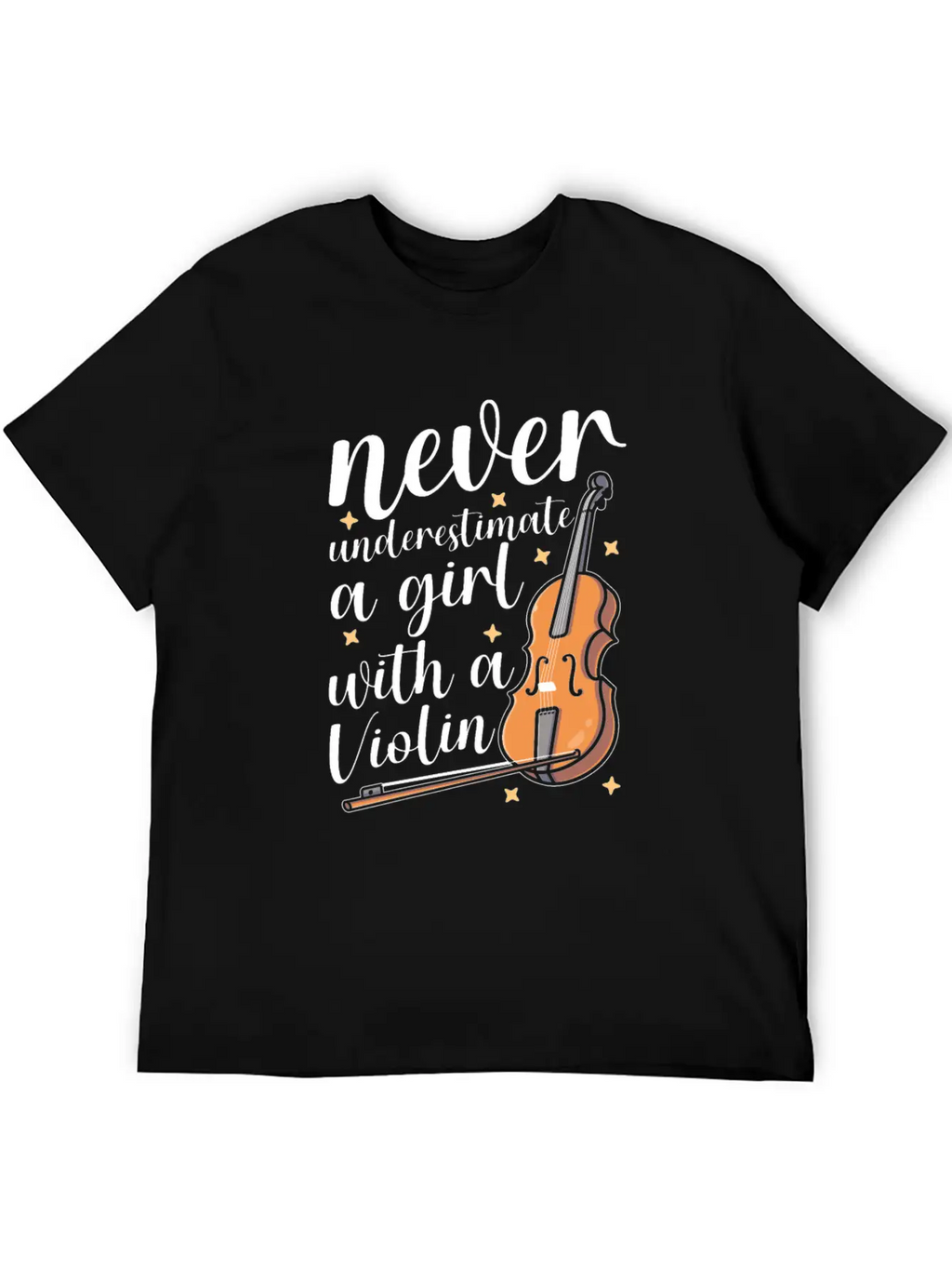 Violin Violinist Girl Essential Cotton Tee For Daily Outfits – Unisex Style