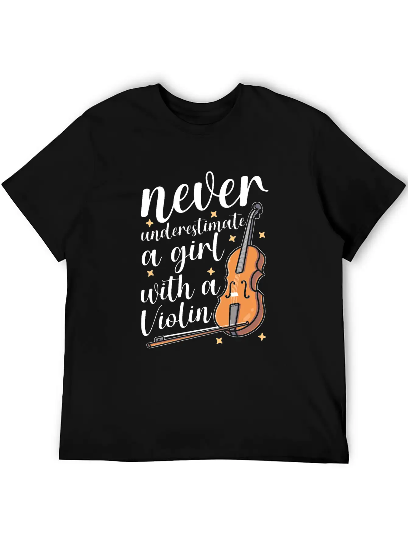 Violin Violinist Girl Essential Cotton Tee For Daily Outfits – Unisex Style