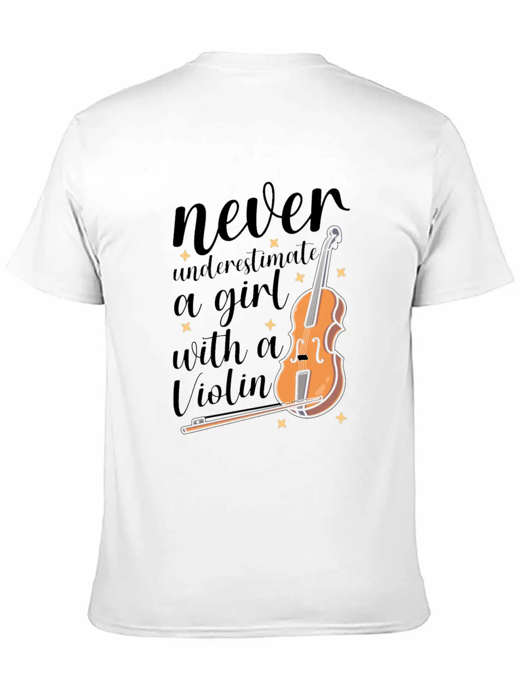 Violin Violinist Girl Essential Cotton Tee For Daily Outfits – Unisex Style