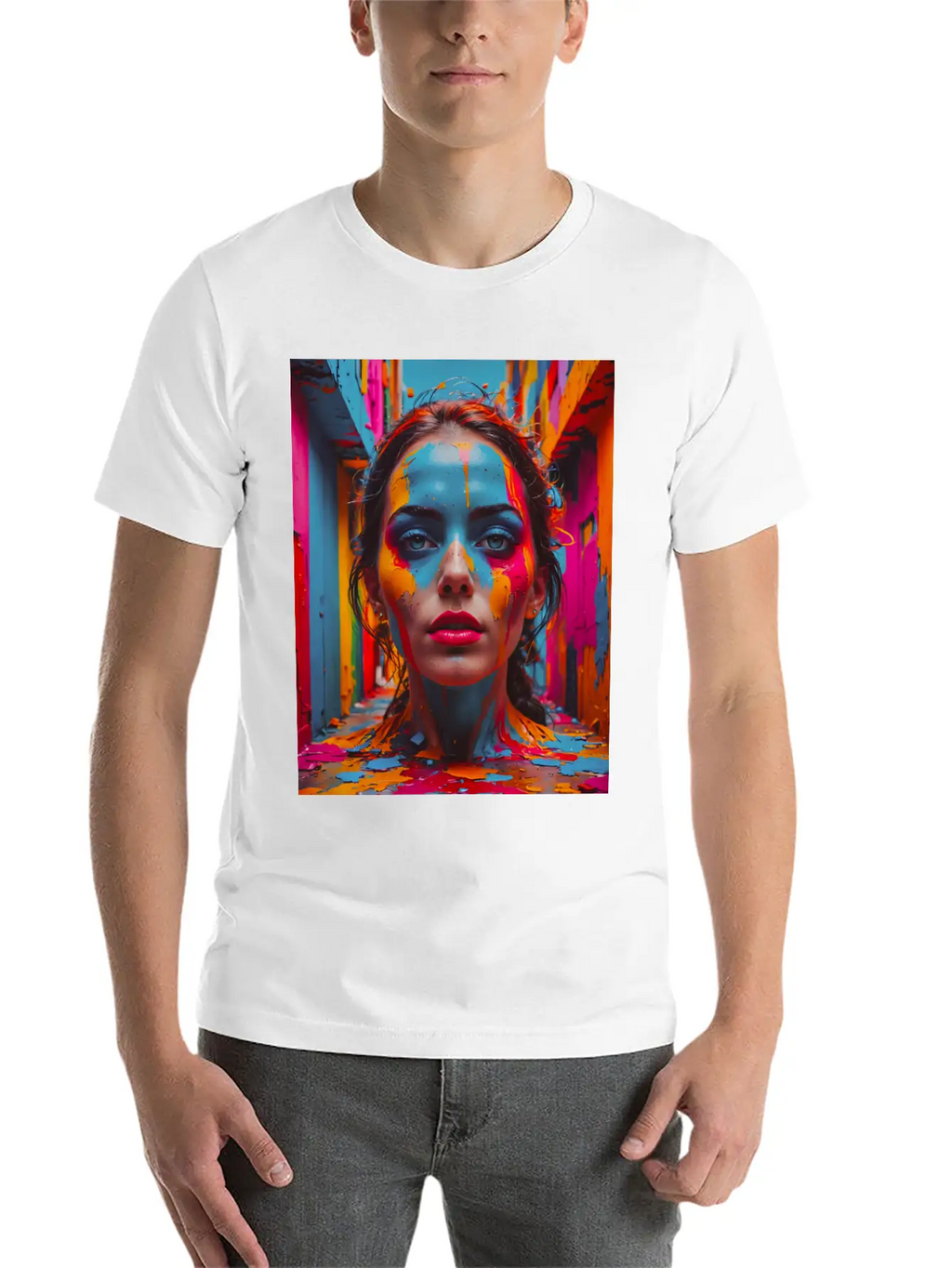 Vivid Reflections In Colorful Chaos Stylish Everyday T-Shirt – Unisex Basic Cotton Tee