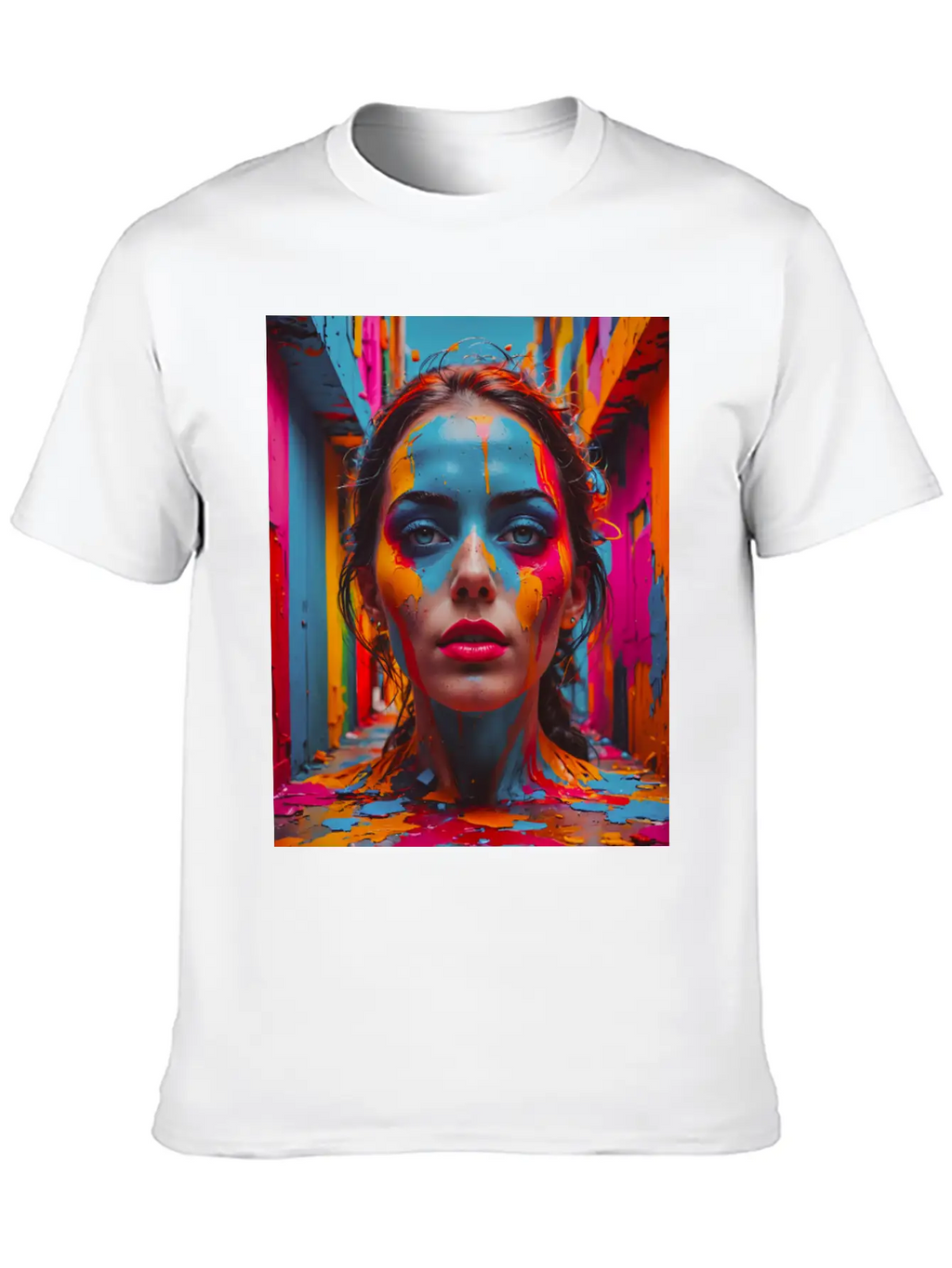 Vivid Reflections In Colorful Chaos Stylish Everyday T-Shirt – Unisex Basic Cotton Tee