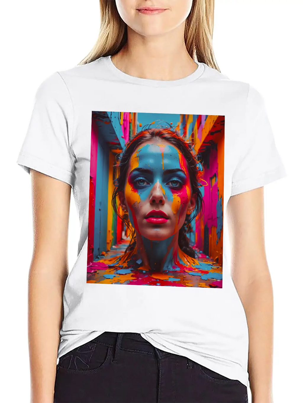 Vivid Reflections In Colorful Chaos Stylish Everyday T-Shirt – Unisex Basic Cotton Tee