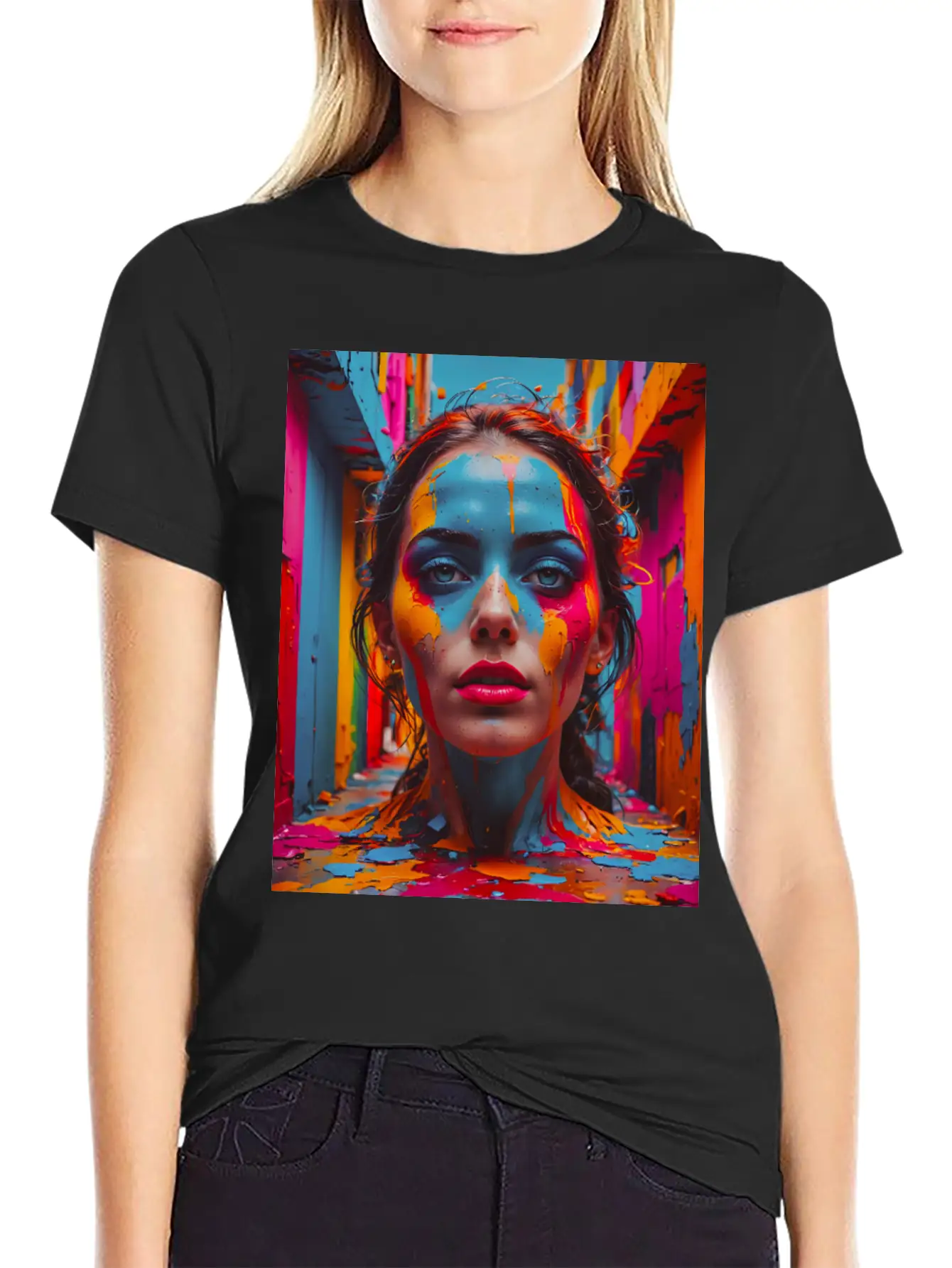 Vivid Reflections In Colorful Chaos Stylish Everyday T-Shirt – Unisex Basic Cotton Tee