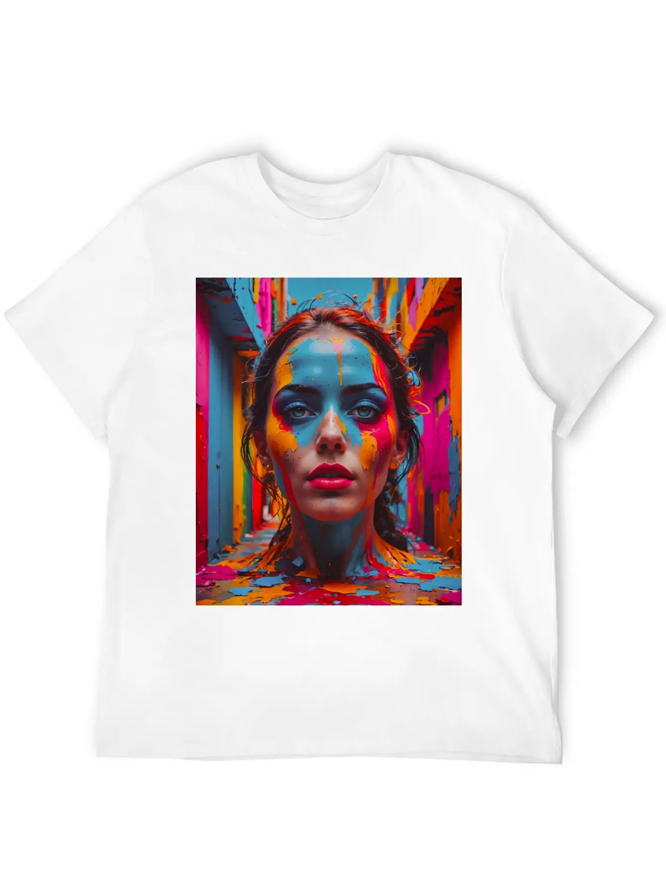 Vivid Reflections In Colorful Chaos Stylish Everyday T-Shirt – Unisex Basic Cotton Tee