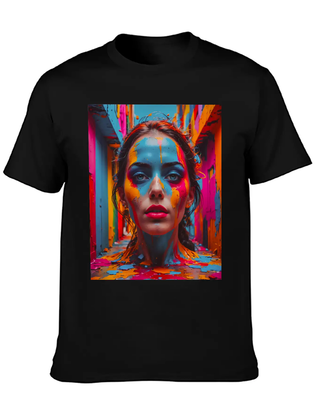 Vivid Reflections In Colorful Chaos Stylish Everyday T-Shirt – Unisex Basic Cotton Tee